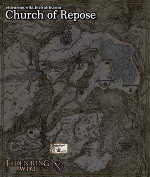 church of repose location map elden ring wiki guide 300px