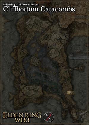 cliffbottom catacombs location map elden ring wiki guide 300px