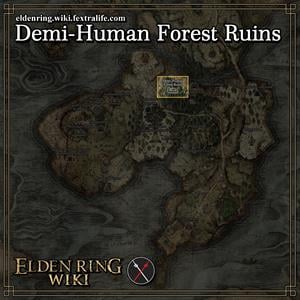 demi human forest ruins location map elden ring wiki guide 300px