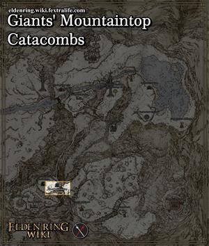 giants mountaintop catacombs location map elden ring wiki guide 300px