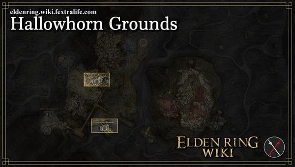 hallowhorn grounds location map elden ring wiki guide 600px