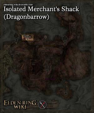 isolated merchant's shack (dragonbarrow) map elden ring wiki guide 300px