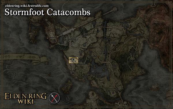 stormfoot catacombs location map elden ring wiki guide 600px