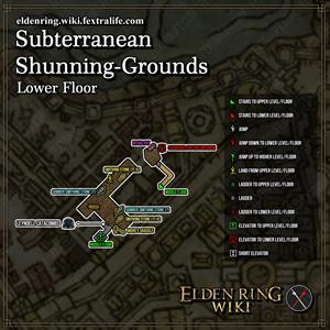 subterranean shunning grounds lower floor dungeon map elden ring wiki guide 300px