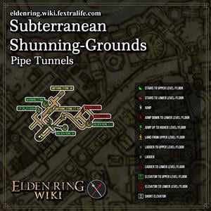 subterranean shunning grounds pipe tunnels dungeon map elden ring wiki guide 300px