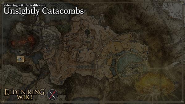 unsightly catacombs location map elden ring wiki guide 600px