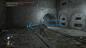 6 red flesh mushroom first scorpion river catacombs visualaid elden ring wiki guide min