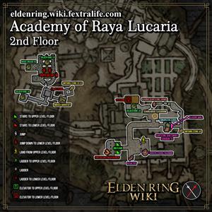 academy of raya lucaria 2nd floor dungeon map elden ring wiki guide 300px