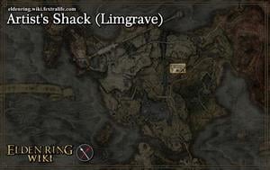 artists shack limgrave location map elden ring wiki guide 300px