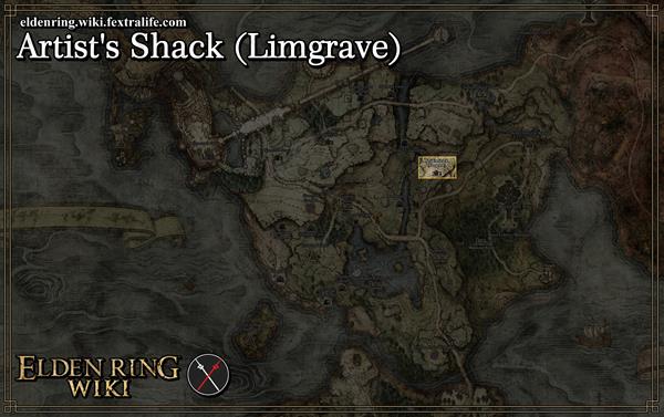 artists shack limgrave location map elden ring wiki guide 600px