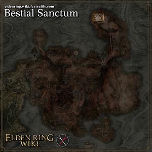 bestial sanctum location map elden ring wiki guide 300px