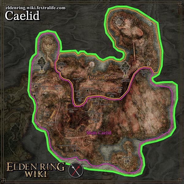 caelid location map elden ring wiki guide 600px