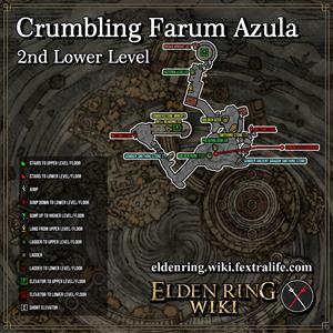 crumbling farum 2nd lower level dungeon map elden ring wiki guide 300px