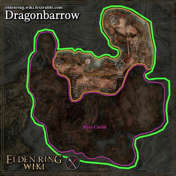 dragonbarrow location map elden ring wiki guide 600px