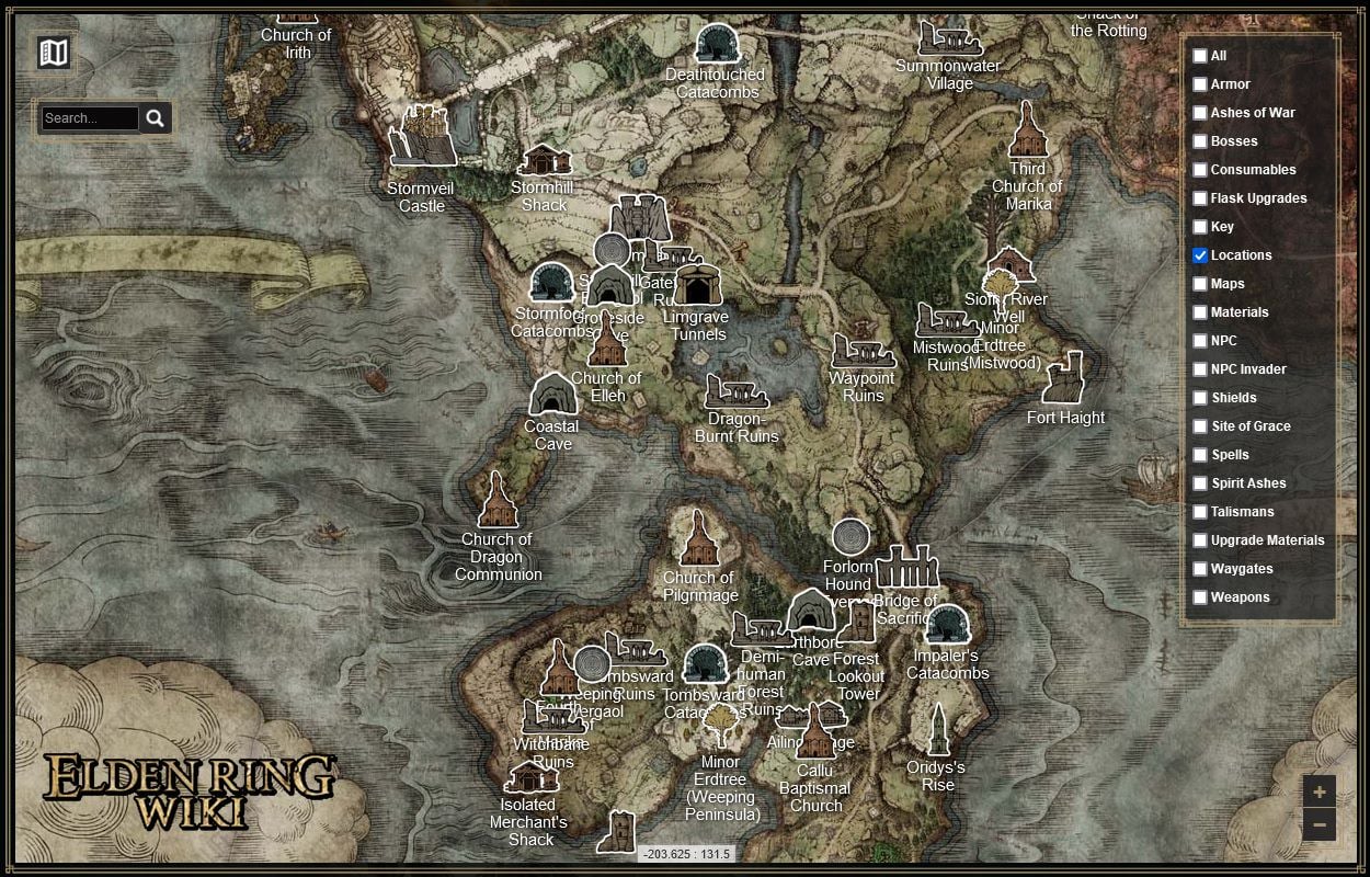 elden ring interactive map wiki guide