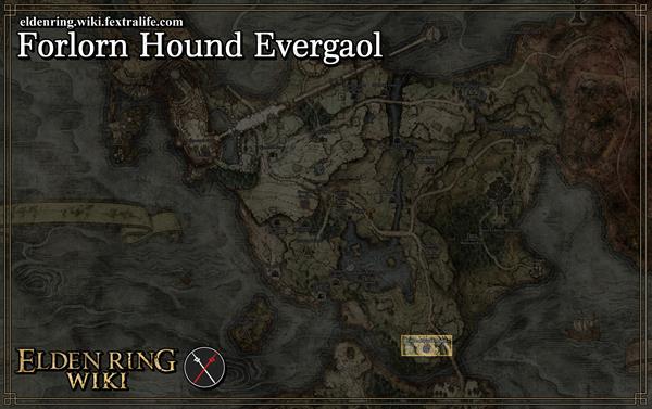 forlorn hound evergaol location map elden ring wiki guide 600px