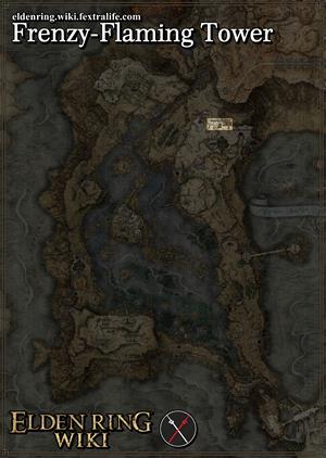 frenzy flaming tower location map elden ring wiki guide 300px