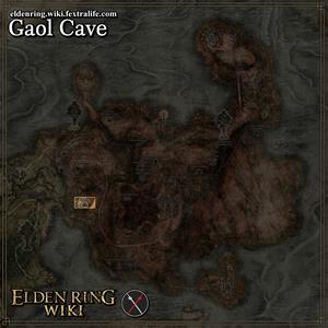 gaol cave location map elden ring wiki guide 300px