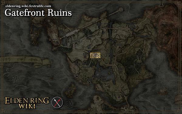 gatefront ruins location map elden ring wiki guide 600px