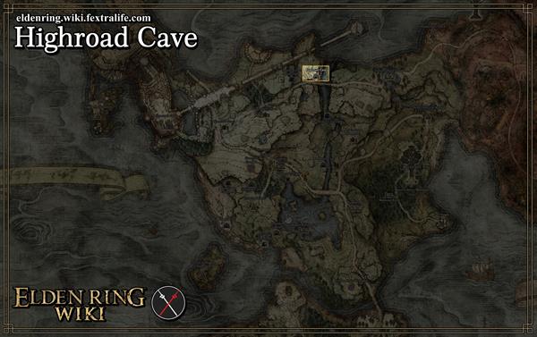 highroad cave location map elden ring wiki guide 600px