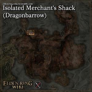 isolated merchants shack dragonbarrow location map elden ring wiki guide 300px