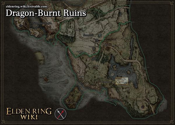 map dragon burnt ruins elden ring wiki guide 600px