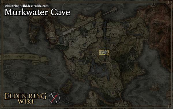 murkwater cave location map elden ring wiki guide 600px