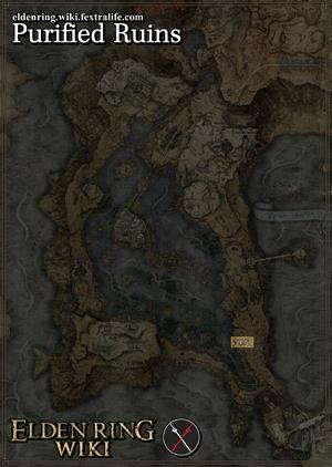 purified ruins location map elden ring wiki guide 300px