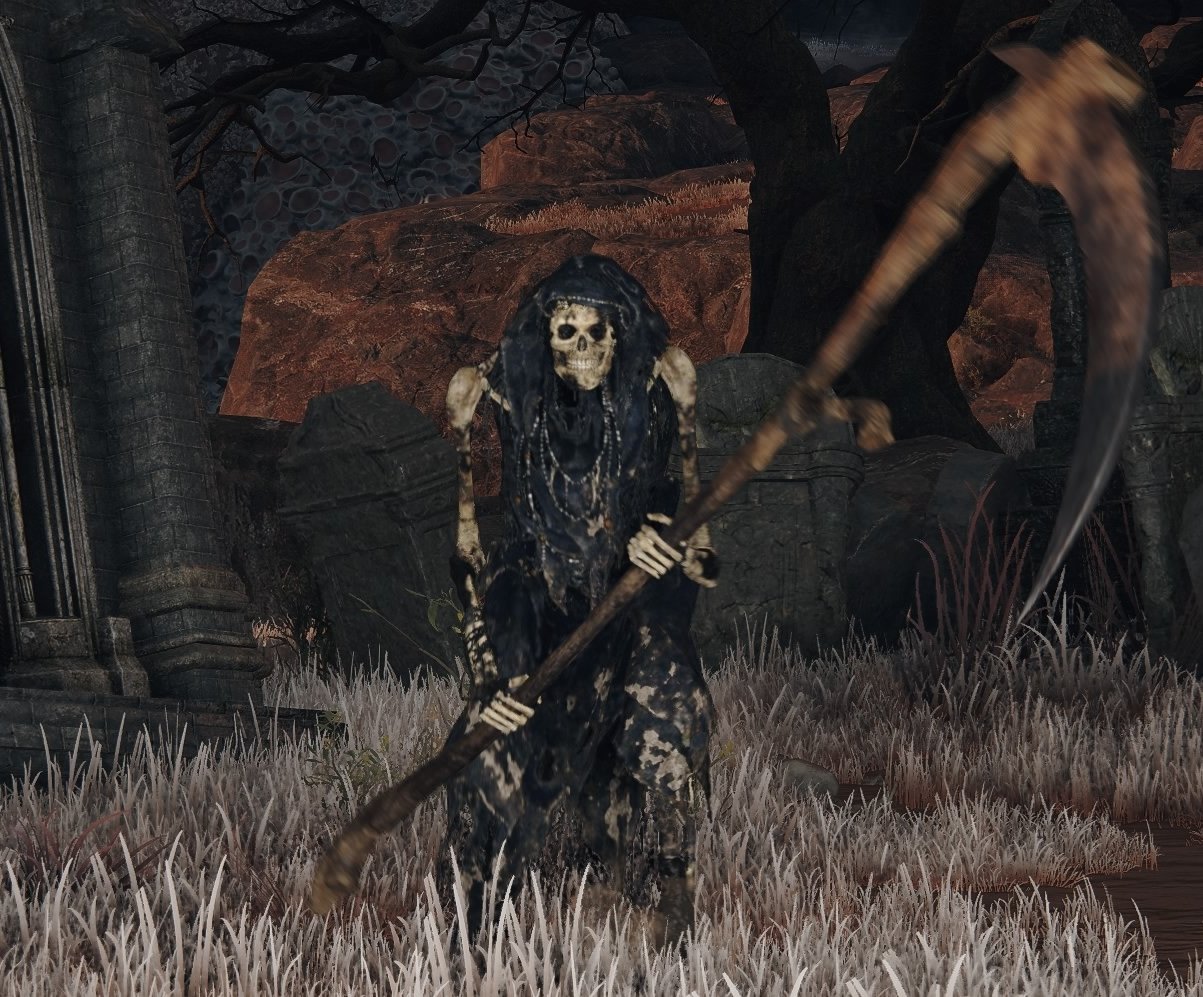 skeleton grave scythe 1