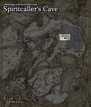 spiritcallers cave location map elden ring wiki guide 300px