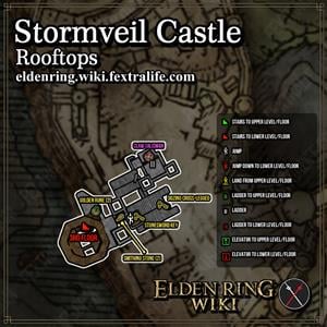 stormveil castle rooftops dungeon map elden ring wiki guide 300px