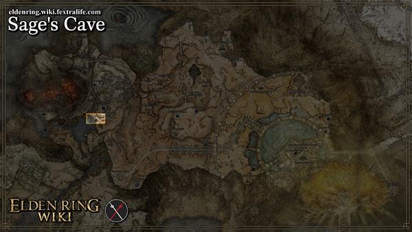 sages cave location map elden ring wiki guide 600px